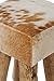 MyFlair Hocker, Holz, Fell, Weiß, 30 x 30 x 45 cm, 231004