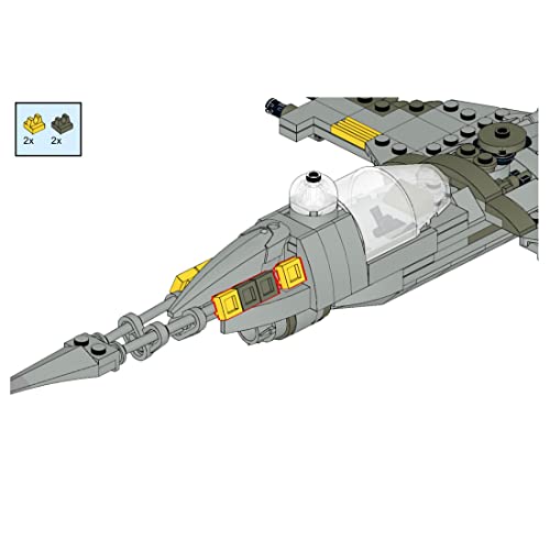 MERK Technik Raumschiff Bausteine, 374 Teile Sci-Fi UCS Sternenzerstörer Modellbausatz Modell Klemmbausteine Kompatibel… – Bild 8