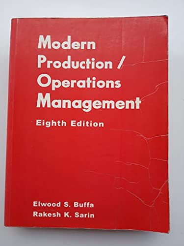 Modern Production/operations Management 9971511630 Book Cover