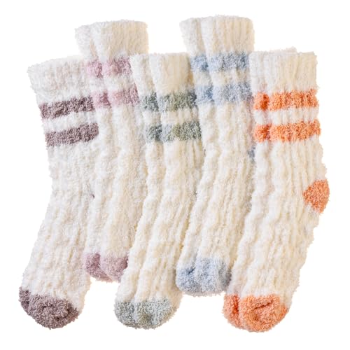 Image of DoSmart Fuzzy Socks For Women Slipper Warm Fluffy Soft Winter Cozy Plush Cabin Sleep Christmas Home Socks