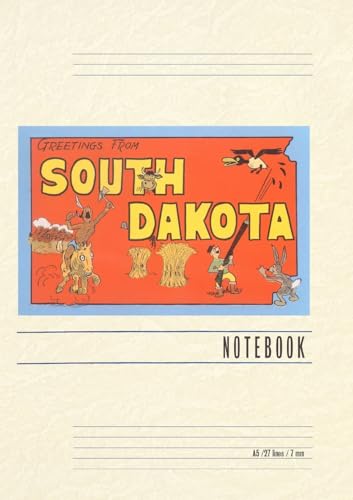 Vintage Lined Notebook Greetings from South Dakota