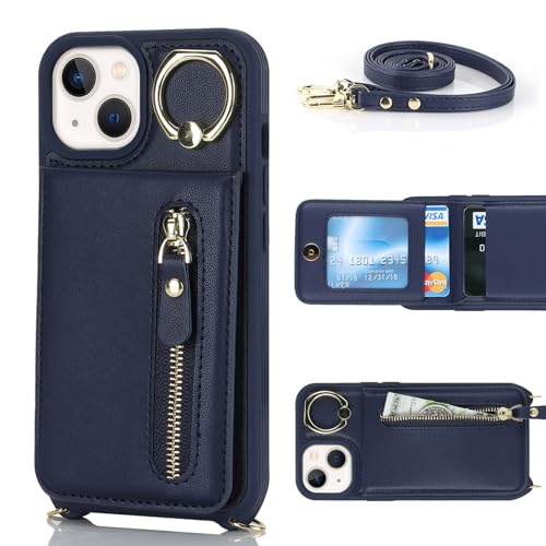 Zouzt for iPhone 13 Mini Case with Cord and Card Holde - Image 3