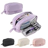 MHwan Estuche Escolar, Estuche para Lápices de 4 Compartimentos, Gran Capacidad con Asa, Resistente Al Desgaste y Ligero, Adecuado para Adultos, Niños, Niñas, Escuela Primaria, Universidad