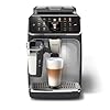Philips Serie 5500 Kaffeevollautomat – LatteGo Milchsystem, 20 heiße und kalte Kaffeespezialitäten, 40% leiser mit SilentBrew, QuickStart, Schwarz und Silber (EP5546/70)