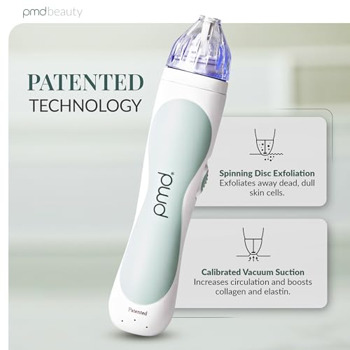 PMD Personal Microderm Classic for At-Home Use, Facial Exfoliator Tool, Microdermabrasion Machine Kit for Face and Body Skincare, Grey