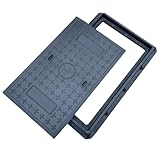 【Durable et Longue Durée de vie】Ce couvercle de regard est fabriqué en fibre de verre et en résine composite non recyclable, un matériau plastique composite thermodurcissable largement utilisé dans les matériaux de construction. L'arrière du couvercle est renforcé par des barres d'acier, ce qui lui permet de résister à une pression plus importante, le rendant moins susceptible d'être endommagé et garantissant une longue durée de vie