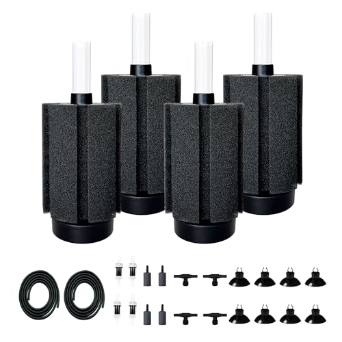 DVHEY 4Pcs Aquarium Sponge Filter for 40-50 Gallon Tanks