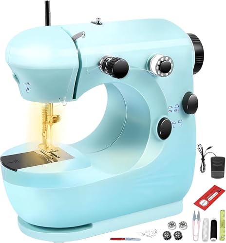Maquina de Coser Costurero Portatil, Sicomne Maquina de Coser Maquina Profesional Prensatelas Mano Sewing Machine Manual Mini Ropa Cortinas Telas Bricolaje Viajes blue Maquina de Coser Costurero Portatil, Sicomne Maquina de Coser Maquina Profesional Prensatelas Mano Sewing Machine Manual Mini Ropa Cortinas Telas Bricolaje Viajes blue