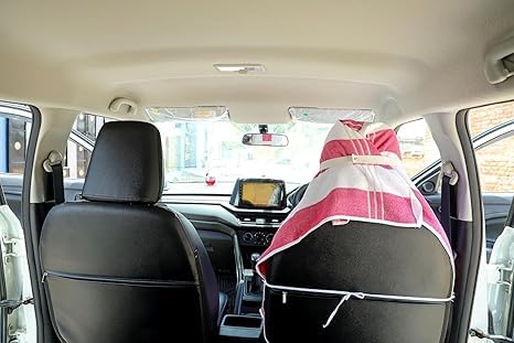 Image of Car Seat Towel Cover, Universal Size 76x152 cm, Soft and Comfortable Seat Protector for All Cars, Single Pack of 1 (1, Red line, 30x60inc.)