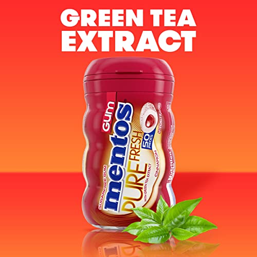 Mentos Pure Fresh Sugar-Free Chewing Gum With Xylitol, Cinnamon, Bulk, 50 Piece Bottle (Pack Of 4) #TOP2