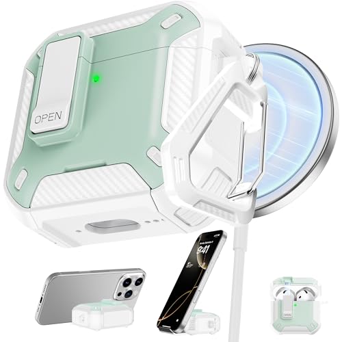 Image of RFUNGUANGO for AirPods 5 /4 Case (2026 /2024) with Lock, Mint Green