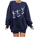 Sweat-Shirt à Capuche pour Femme - Sweat De Sport avec Poches Pull Basic Pull Femme Long Et Large Sweet Original Capuche Idee Cadeau Femme