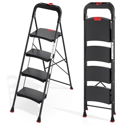TOOLF 4 Step Ladder with Tool Tray