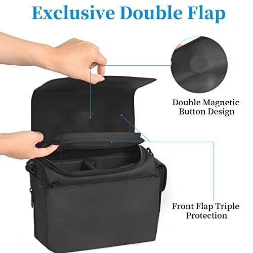 Cwatcun Camera Shoulder Bag, Waterproof Camera Crossbody Case, Compact Photography Backpack, Compatible With Canon/Nikon/Sony/Fuji Dslr/Slr/Mirrorless Camera, Lens And Accessories, White #TOP4