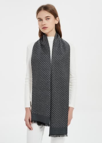 Cuddle Dreams Womenfts Silk Scarves For Winter, 100% Mulberry Silk Brushed, Luxuriously Soft & Warm (Twill Gray), One Size #TOP2