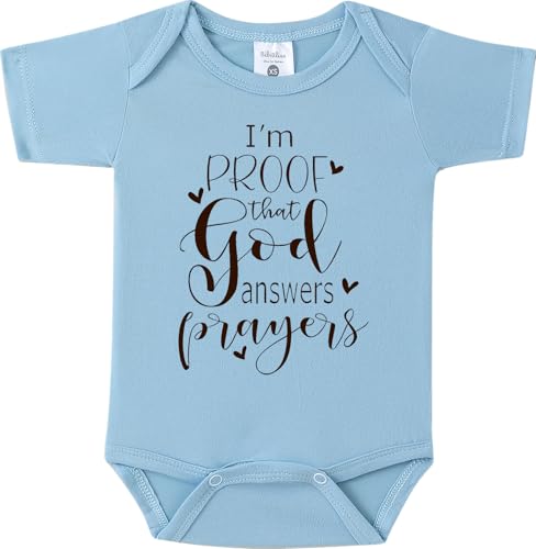 BIBIBLISSBABY I'm Proof That God Answers Prayers Baby Onesie, Christian