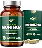 Moringa Oleifera Pura 90 Cápsulas 1000mg Vegano Superalimento Botella Vidrio Ámbar Multivitamínico Natural Vegetal Antioxidantes Apoyo Digestivo Energía Diaria Defensa Nutrición Completa Bienestar
