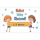 Abstandsschild Hinweis Schild 300 x 200 mm für Schulen und Kitas