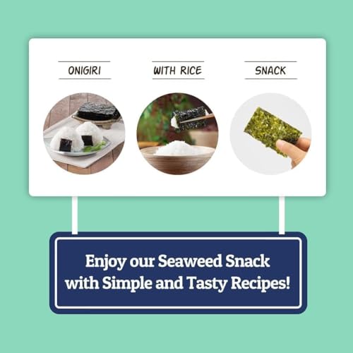 Seba Garden Organic DAECHUN(Choi’s1) Seaweed Snacks, Original, Nori Leaf, Product by Korea Premium Great, Pack of 12