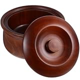 DECORNIJIA Holz Snackbox mit Deckel 15 16 X 7,2cm Schlichte Obstschale für Desserts und Nüsse Leicht zu Reinigen Geeignet für Zuhause und Laden