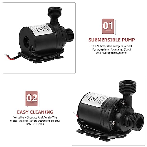 ULTECHNOVO 2 Pack DC 12 V Brushless Submersible Water Pump, Ultra Quiet Water Pump, 800 L/H 5 for Fish Ponds Aquariums - Image 3