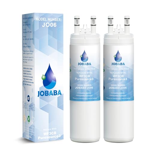 WF3CB Water Filter Replacement - Compatible with Frigidaire WF3CB, PureSource 3, 706465, 242086201, 242069601, PS3412266, AP4567491 Water Filter Replacement, Height 9 Inches, 2 Pack
