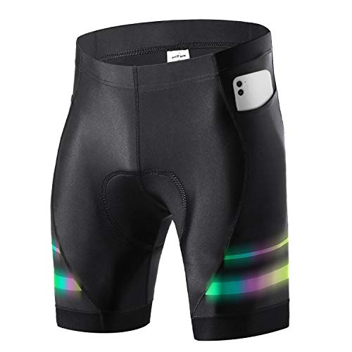 NICEWIN Biker Shorts for Men 4D Padded Compression Leggings Mountain