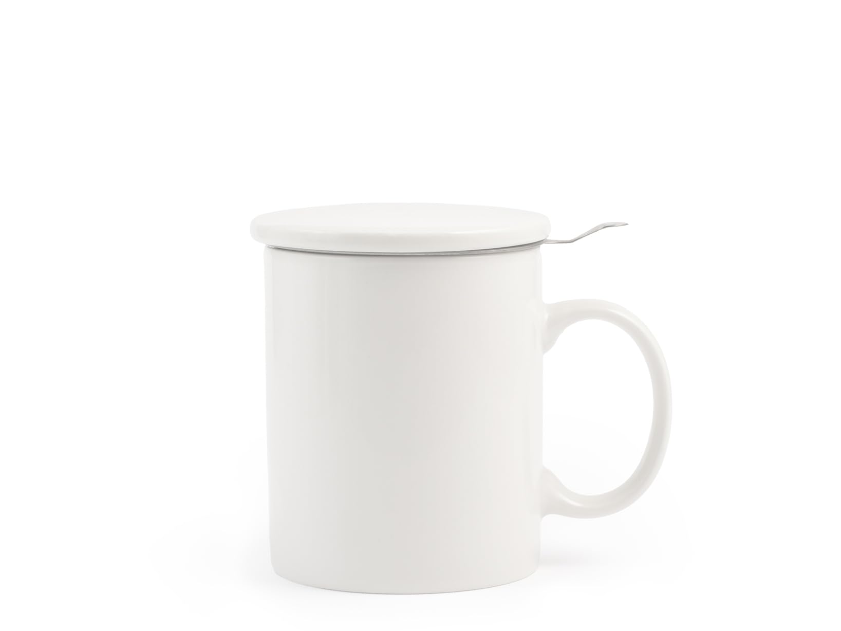 H&H New Bone China White Tea Pot with Stainless Steel Filter - Capacity 340cc Dishwasher Safe Microwave Safe Without Filter