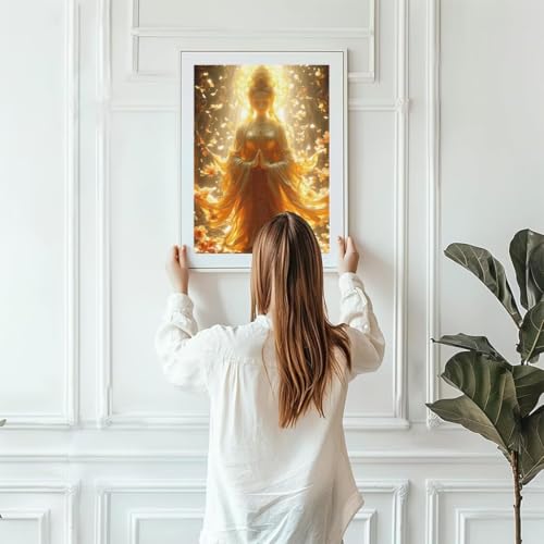 QIANLUOO Diamond Painting, 5D DIY godness guanyin Diamant Painting Kit Complet, Peinture Diamant Artisanat Strass Broderie Point de Croix Painting pour Adultes Enfants, Décor Intérieur 30x40 cm L-257 – vue 3
