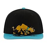 Scooby Doo Baseball Cap, Adjustable Cotton Snapback Hat with Flat Brim, Black, One Size