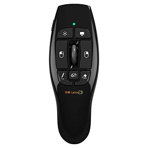 Lefant F8 Wireless Presenter with Red Laser Pointer 2.4GHz Remote USB Presentation Clicker with Scroll Wheel for PPT Keynote Presentation