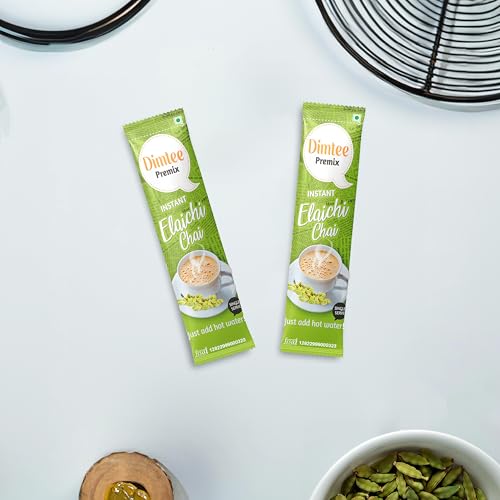 Image of Chaizup Dimtee 1 Min Instant Elachi Premix Tea - 50 Sachets | Elachi Flavours | 50 Servings | 625g