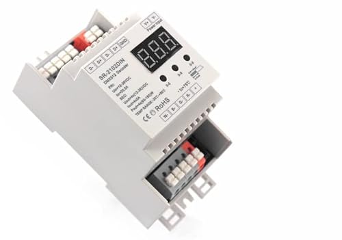 YULED SR-2102DIN LED Controller für Hutschiene, 4-Kanal DMX