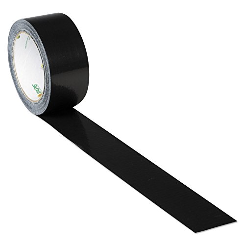 Image of Duck Brand 1265013 Color Duct Tape, Single Roll, Black (Pack of 6)