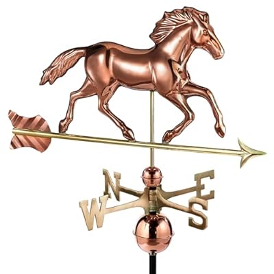 Good Directions Smithsonian Running Horse Weathervane, Pure Copper