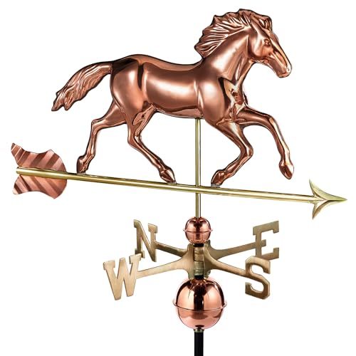Good Directions Smithsonian Running Horse Weathervane, Pure Copper
