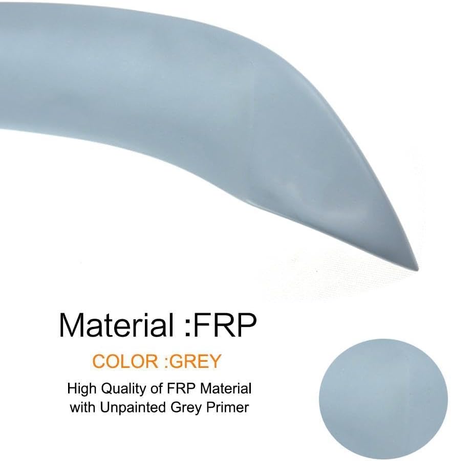 MCARCAR KIT Gray Color Rear Spoiler Fits for Volkswagen VW Golf 6 VI MK6 Standard Hartchback 2010-2013 Fiberglass Roof Window Top Wing Lip Factory Outlet (Not for GTI & R/R20)