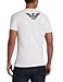 Emporio Armani Men's Classic Eagle Stretch Cotton V-Neck T-Shirt, White, Large