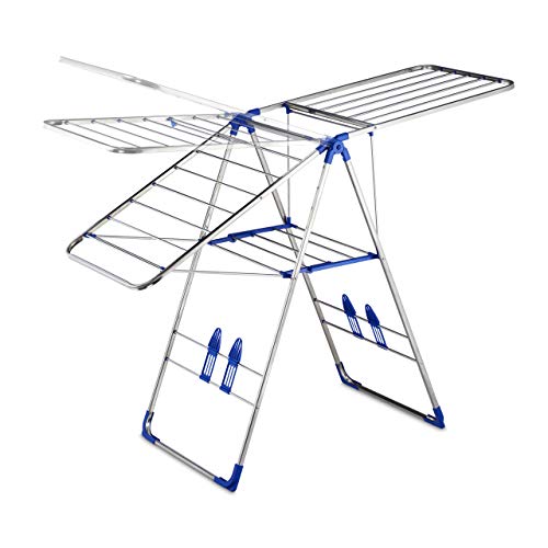 Relaxdays Stendibiancheria Pieghevole, con Ali