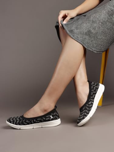 Image of Carlton London Women's Breathable Lightweight Everyday Patterned Ballet Flat