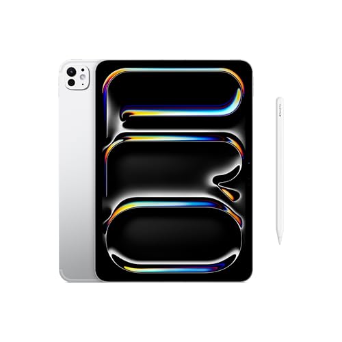 Image of Apple iPad Pro 11-inch (M5): Ultra Retina XDR Display - 1TB, LiDAR Scanner, Wi-Fi 7 with N1 + 5G Cellular with C1X chip, Face ID - Silver with Apple Pencil Pro