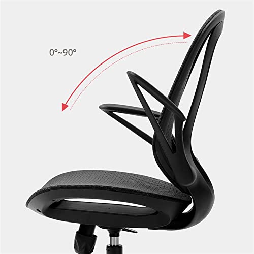 Krzesło Biurowe Ergonomiczne krzesło biurowe, oddychające krzesło biurowe z siateczki, krzesło komputerowe z podparciem lędźwiowym z podnoszonymi ramionami, czarne obrotowe krzesło zadaniowe z kółkami