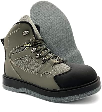 Lurewilder Men's Wading Boots Felt Sole for Fly Fishing Felt Outsole Wading Shoes Fly Fishing Footwear Wading Boots for Men Size 12