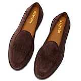 HYESTEP Women Cognac Suede Tassel Loafers Round Closed Toe Slip On Oxford Loafer Flats Wingtip Low Chunky Heel Platform Loafers Shoes Fringe Office Work Flats Fall Club Driver Suede Brown Size 8