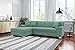Produktbild DOMO Collection Capri Ecksofa | Eckcouch in L-Form mit Schlaffunktion, Polsterecke Schlafsofa, mint grün, 239x152x75 cm