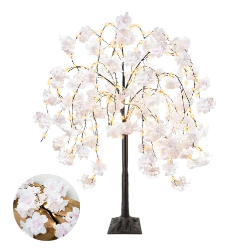 obbsie 4FT Cherry Blossom Tree with 360 LED Fairy Lights