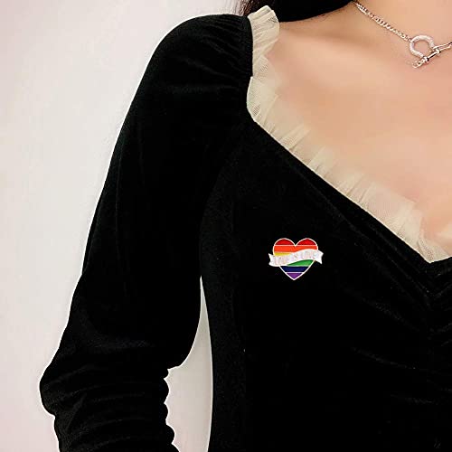 Vanonw Gay Pride Pins Lgbt Rainbow Brooch 2 Pieces Love Is Love Heart Decoration With A Gift Boxfor Pride Festival,Party And Parade #TOP5