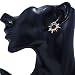 Produktbild Muzhili3 Damen Ohrringe, Boho Frauen Sonne Stil Glänzende Strass Ohrstecker Punk Club Party Schmuck  Schwarz
