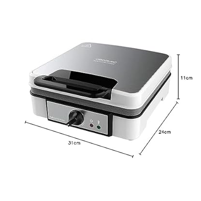 Cecotec Elektrisches Waffeleisen Fun Gofrestone 4Inox. 1200 W, Edelstahl, 4 Waffeln gleichzeitig, Antihaftbeschichtung Rockstone, einstellbare Temperatur – Bild 8