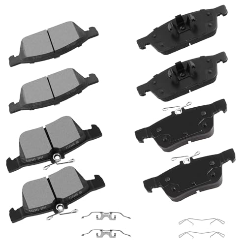 Image of cciyu D1665 D1645 Brake Pads w /Hardware Front Rear Disc Brake Pad Set